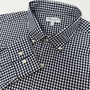 Peter Millar Summer Comfort Mens XL Gingham Check Performance Button Down NWOT